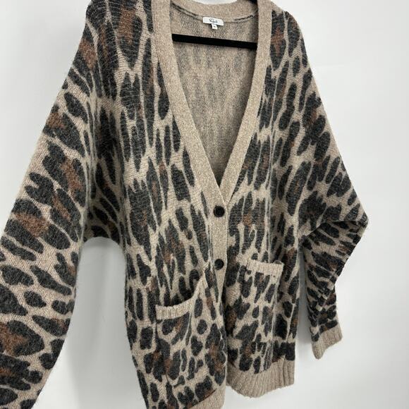 Rails women’s Oslo cardigan size medium spotted hazel oversized alpaca wool - Picture 2 of 9
